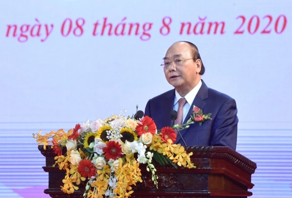 Thủ tướng Nguyễn Xuân Phúc phát biểu tại Đại hội. Ảnh: VGP