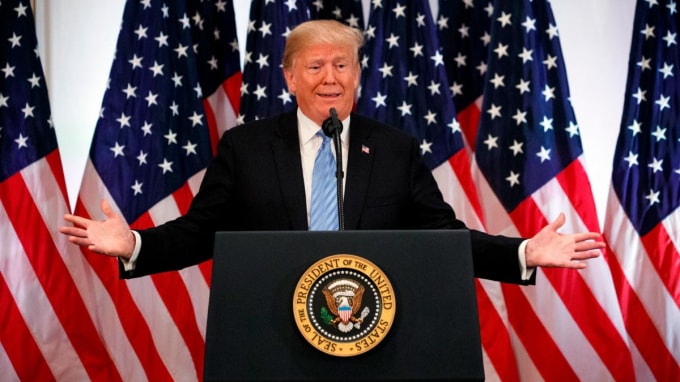 Tổng thống Mỹ Donald Trump. Ảnh: CBS
