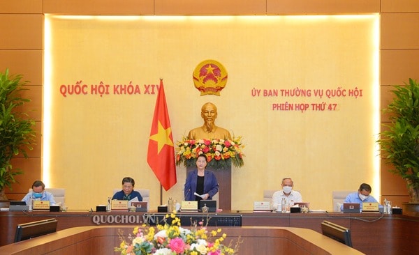Chủ tịch Quốc hội Nguyễn Thị Kim Ngân phát biểu tại phiên họp thứ 47. Ảnh: quochoi.vn