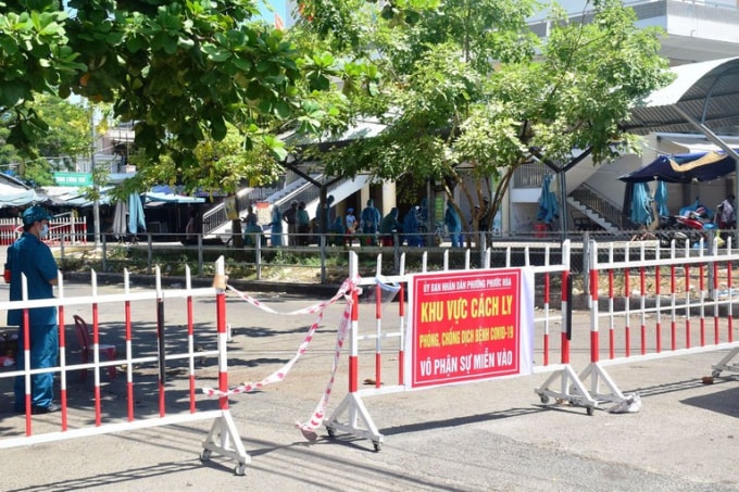 Quảng Nam khoanh vùng, phong tỏa tạm thời chợ Tam Kỳ. Ảnh: TL.