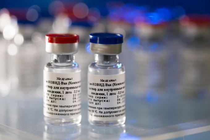 Vaccine Covid-19 do Nga sản xuất. Ảnh: Bloomberg