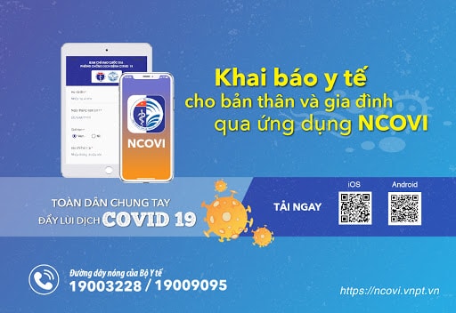 Ứng dụng NCovi giúp người dân khai báo y tế. Ảnh: TL.
