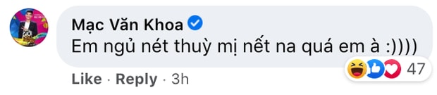 Mạc Văn Khoa cũng bình luận hài hước về dáng ngủ của Duy Mạnh. Ảnh: internet.