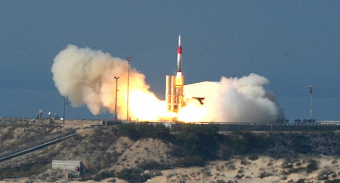Israel và Mỹ vừa tiến hành thử nghiệm hệ thống tên lửa đánh chặn Arrow 2 - Ảnh: Quân đội Israel