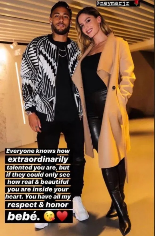 Cầu thủ Neymar và Natalia Barulich trong lần gặp nhau. Ảnh: internet.