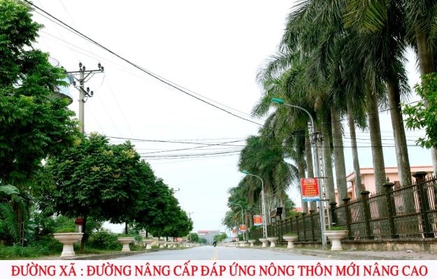 Tuyến đường thuộc xã Nhân Quyền- Xã đạt nông thôn mới nâng cao đầu tiên của huyện Bình Giang