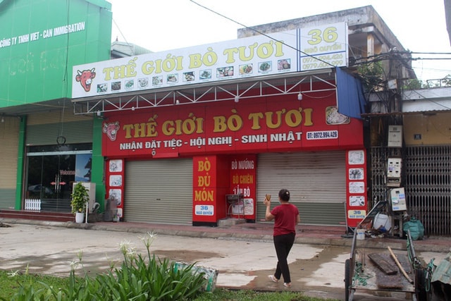 Nhà hàng Thế giới bò tươi ở Hải Dương. Ảnh: Đ.Tùy