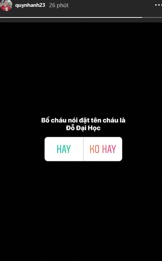 Một dòng trạng thái mới của Quỳnh Anh. Ảnh: internet.