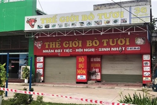 Nhà hàng Thế giới bò tươi ở Hải Dương. Ảnh: TL.