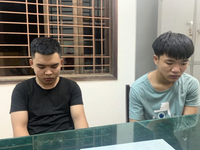 Các đối tượng Hoàng Xuân Cao và Lê Văn Duẫn. Ảnh CAHT