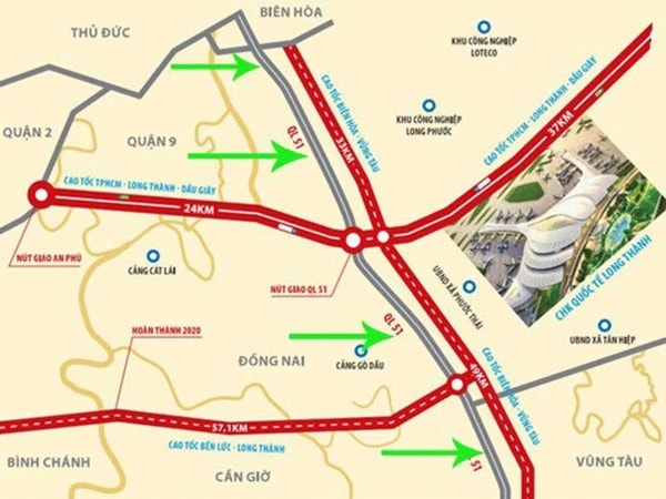 Tổng chiều dài tuyến cao tốc Biên Hoà - Vũng Tàu hơn 65km