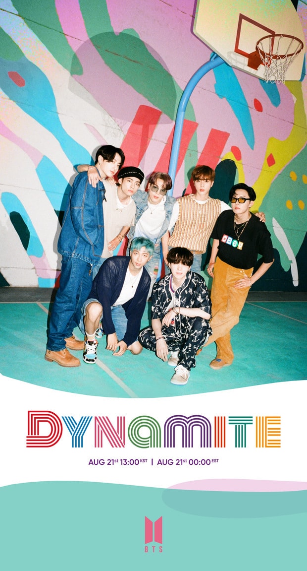 BTS đăng tải tấm poster mới nhất thông tin về ca khúc Dynamite sẽ ra mắt ngày 21/08 (Ảnh: Twitter)