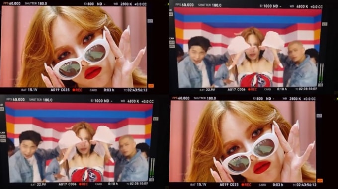 Nữ ca sĩ đã tiết lộ một đoạn video ngắn trong MV trên trang Instagram cá nhân.