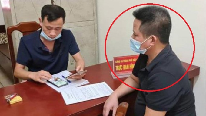 Bị can Nguyễn Văn Thiện tại Cơ quan Công an.