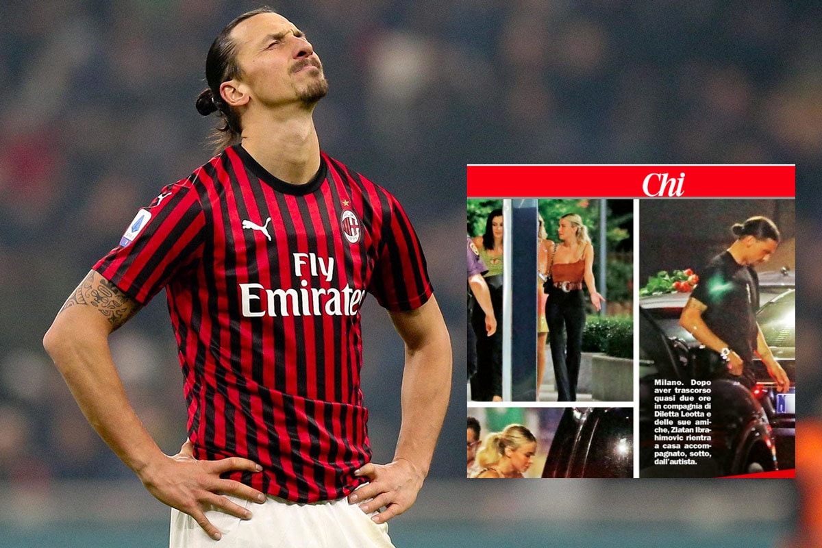 Cầu thủ Ibrahimovic bị tố cặp với nữ MC Leotta. Ảnh: internet.