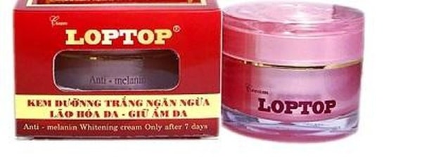 Kem dưỡng trắng ngăn ngừa lão hóa da ‘LOPTOP’ chứa chất cấm