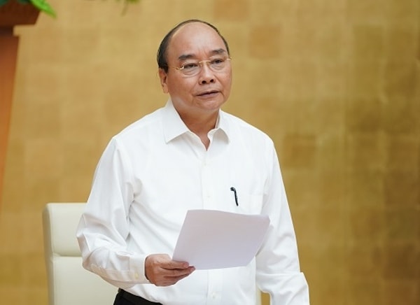 Thủ tướng Nguyễn Xuân Phúc phát biểu kết luận Hội nghị. Ảnh: VGP