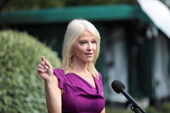 Cố vấn Nhà Trắng Kellyanne Conway. Ảnh: Reuters