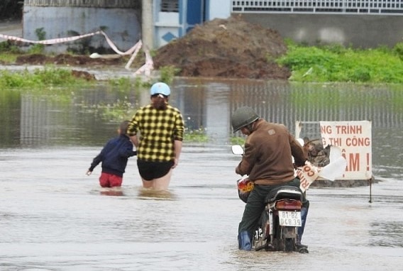 Tình trạng ngập khá nặng ở TP Pleiku, Gia La. Ảnh: TL.