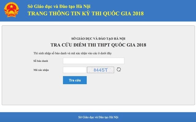 tra cứu điểm thi tại hà nội