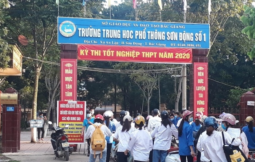 Theo kế hoạch trường THPT Sơn Động số 1 là nơi sẽ tổ chức kỳ thi đợt 2. Ảnh: internet.