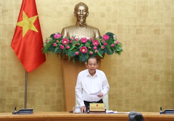 Phó Thủ tướng Trương Hòa Bình phát biểu kết luận hội nghị. Ảnh: VGP