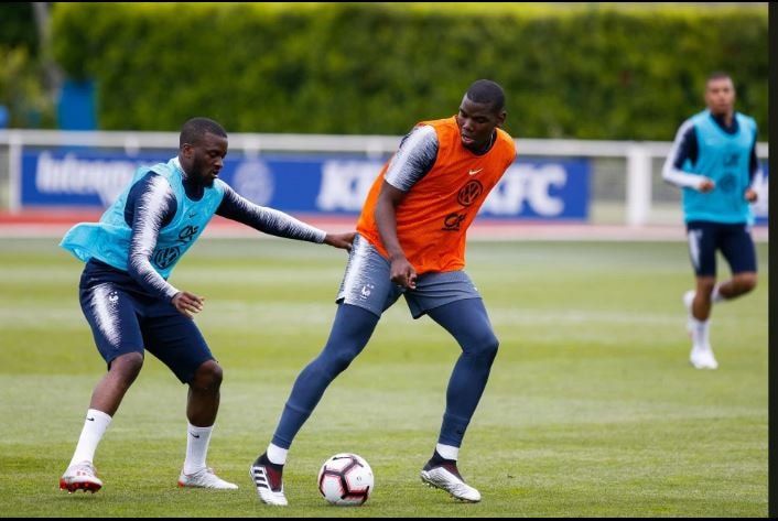 Tiền vệ Pogba và Ndombele của tuyển Pháp đều dương tính với COVID-19. Ảnh: internet.