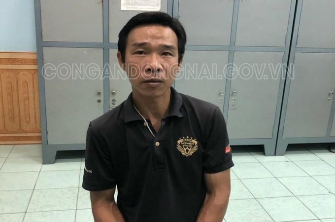 Đối tượng Nguyễn Văn Bảng tại cơ quan Công an. Ảnh: CA Đồng Nai