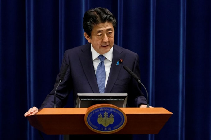 Thủ tướng Nhật Bản Shinzo Abe. Ảnh: Reuters