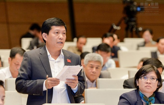 Ông Phạm Phú Quốc (ĐBQH, Đoàn TP.HCM) phát biểu tại nghị trường. Ảnh: THQH