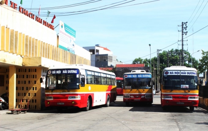Hải Dương cho phép các phương tiện vận tải khách hoạt động trở lại từ ngày 29/8. Ảnh: TL.