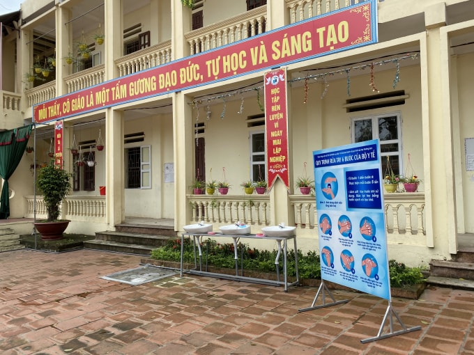 Công tác phòng chống dịch được ngành GD-ĐT Bắc Giang đặc biệt quan tâm. Ảnh: Dương Lâm