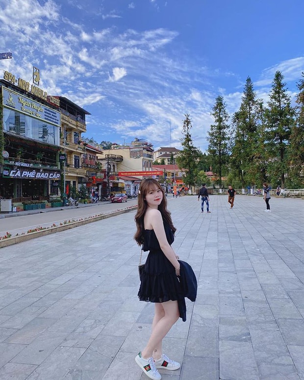 Cô nàng chọn thị trấn Sa Pa làm điểm đến thú vị sau vụ giận dỗi với Quang Hải. Ảnh: internet.