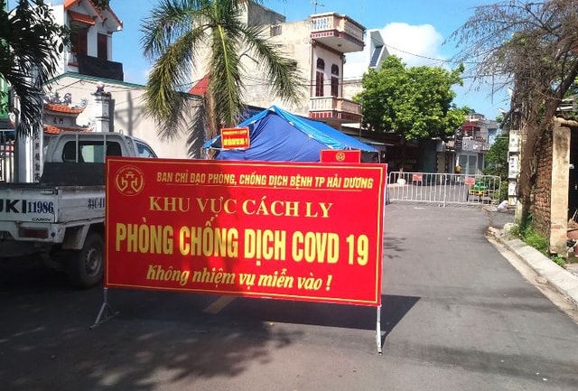 Tỉnh Hải Dương vừa phong tỏa 1 cụm dân cư liên quan đến một bệnh nhân mắc Covid-19 chưa rõ nguồn lây. Ảnh minh họa.
