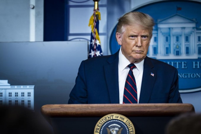 Tổng thống Donald Trump không nói về thương mại Mỹ-Trung trong thời gian gần đây, khi cuộc bầu cử đang đến gần - Ảnh: Reuters