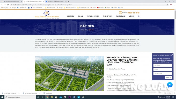 Dự án được các công ty phân phối bất động sản rao bán đất nền rầm rộ nhiều tháng qua khi chưa đủ điều kiện.