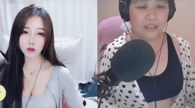 Streamer Qiao Biluo ảnh tự đăng và ảnh thật như 2 người hoàn toàn khác nhau.