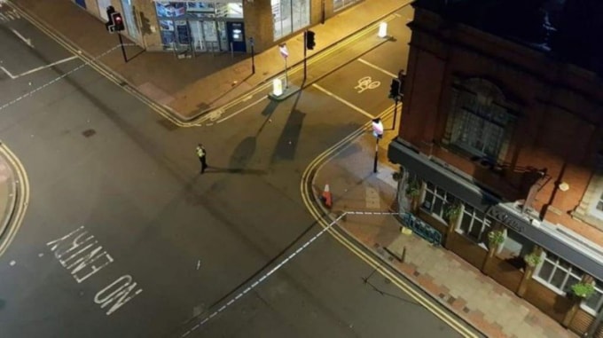 Một khu vực ở Birmingham bị cảnh sát phong toả. Ảnh: Yahoo