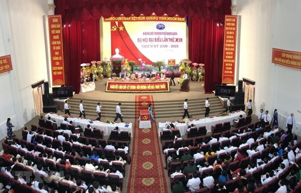 Đại hội đại biểu Đảng bộ thành phố Bạc Liêu lần thứ XII, nhiệm kỳ 2020-2025, ngày 29-30/8. Ảnh: TTXVN