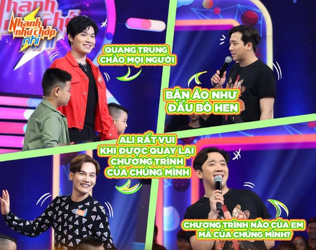 Quang Trung & Ali Hoàng Dương xuất hiện tại Nhanh Như Chớp Nhí có Trấn Thành làm MC