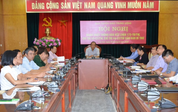 Đại biểu dự hội nghị tại điểm cầu tỉnh Lào Cai. Ảnh: TL.