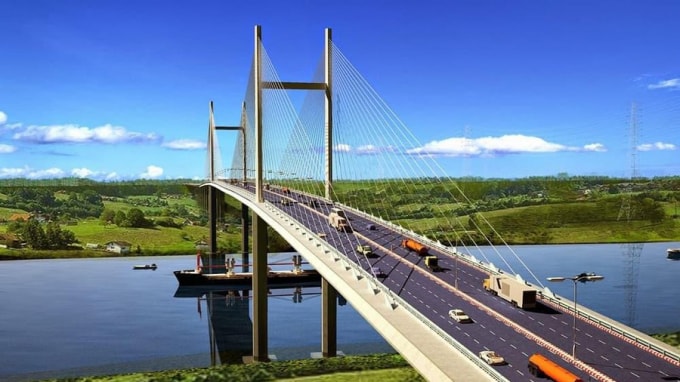 Cầu Nhơn Trạch bắc qua Đồng Nai nối TP HCM, dài hơn 2 km, sẽ giúp giảm áp lực giao thông và tăng liên kết vùng. Ảnh minh họa.