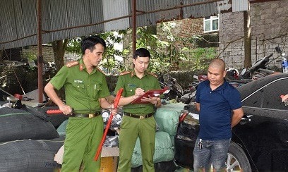 Lái xe khai nhận lý do đeo biển giả cho xe nhằm mục đích che mắt các lực lượng chức năng. Ảnh: internet.