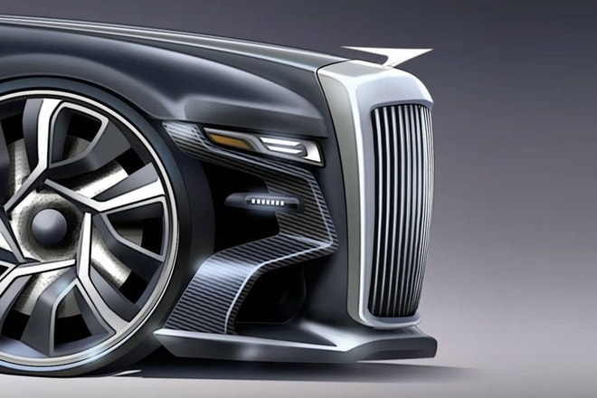 Bản phác thảo mẫu xe hiện đại Duesenberg GT của Alexander Opanasenko. Ảnh: TL