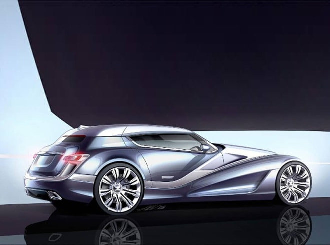 Bản phác thảo mẫu xe hiện đại Duesenberg GT của Alexander Opanasenko. Ảnh: TL
