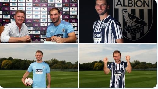 Bản hợp đồng của cầu thủ 36 tuổi với đội bóng do HLV Slaven Bilic dẫn dắt có thời hạn 1 năm. Ảnh: internet.