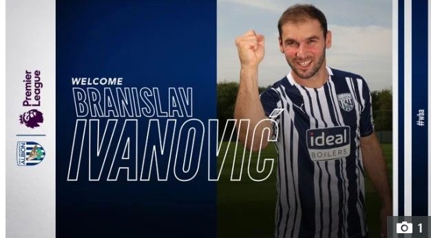 Cầu thủ Ivanovic đã trở lại Premier League khoác áo tân binh West Brom. Ảnh: internet.