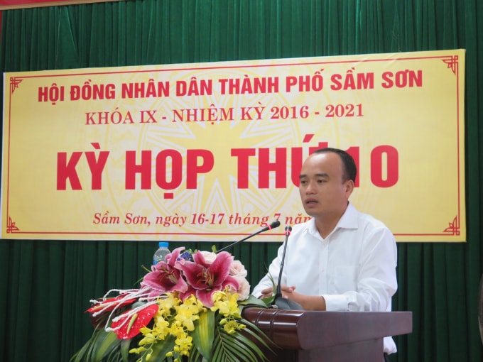 Ông Lương Tất Thắng, Bí thư Thành ủy TP. Sầm Sơn hiện kiêm nhiệm chức danh Chủ tịch UBND thành phố. Ảnh: TL