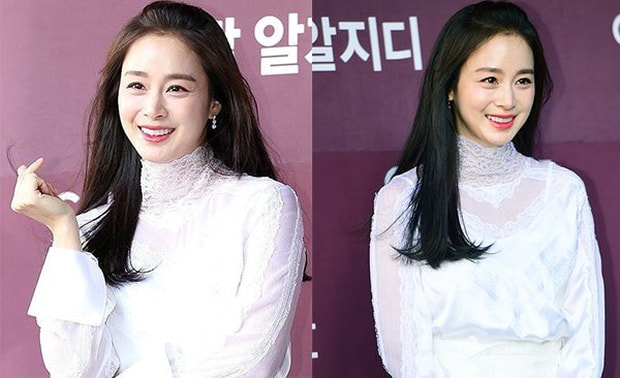 Từ năm trước, Kim Tae Hee đã lộ nhiều dấu hiệu lão hóa nhưng cô chọn cách để gương mặt lão hóa tự nhiên thay vì
