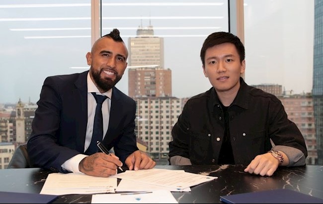 Cầu thủ Vidal gia nhập Inter Milan với bản hợp đồng 2 năm. Ảnh: internet.